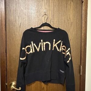 Calvin Klein Performance Black Sweatshirt with Gold Accents